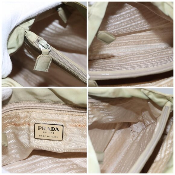 PRADA Hand Bag Nylon Beige Auth bs23980 - Picture 15 of 15